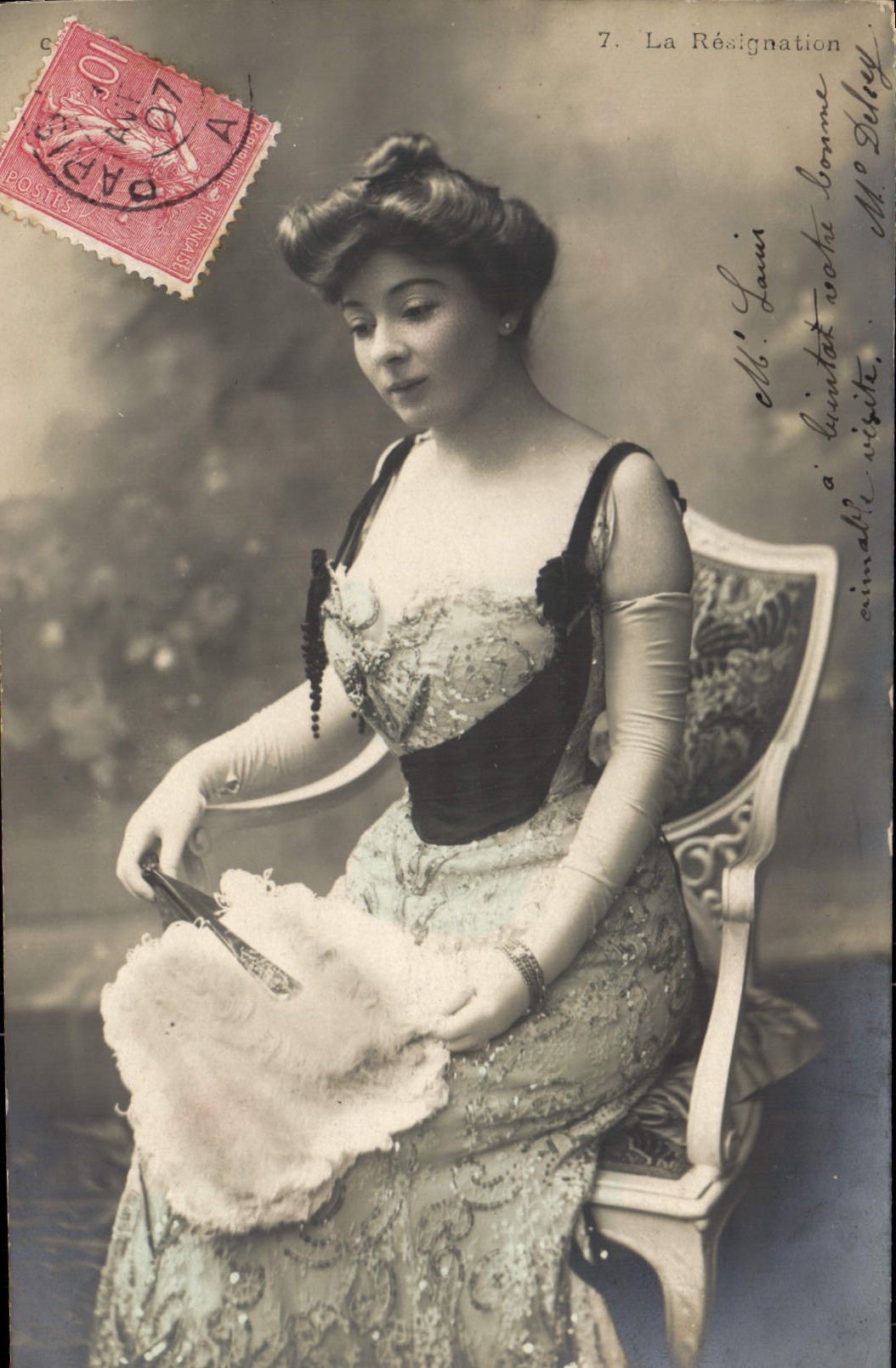 VINTAGE POSTCARD Fantasy Woman Range resignation