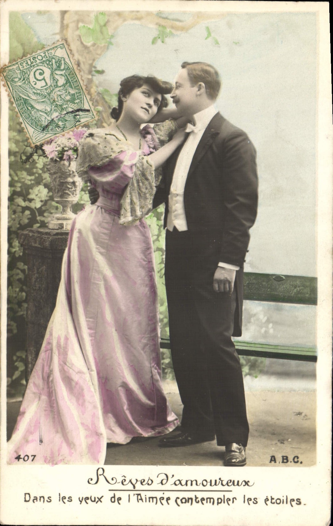 VINTAGE POSTCARD Fantasy Woman