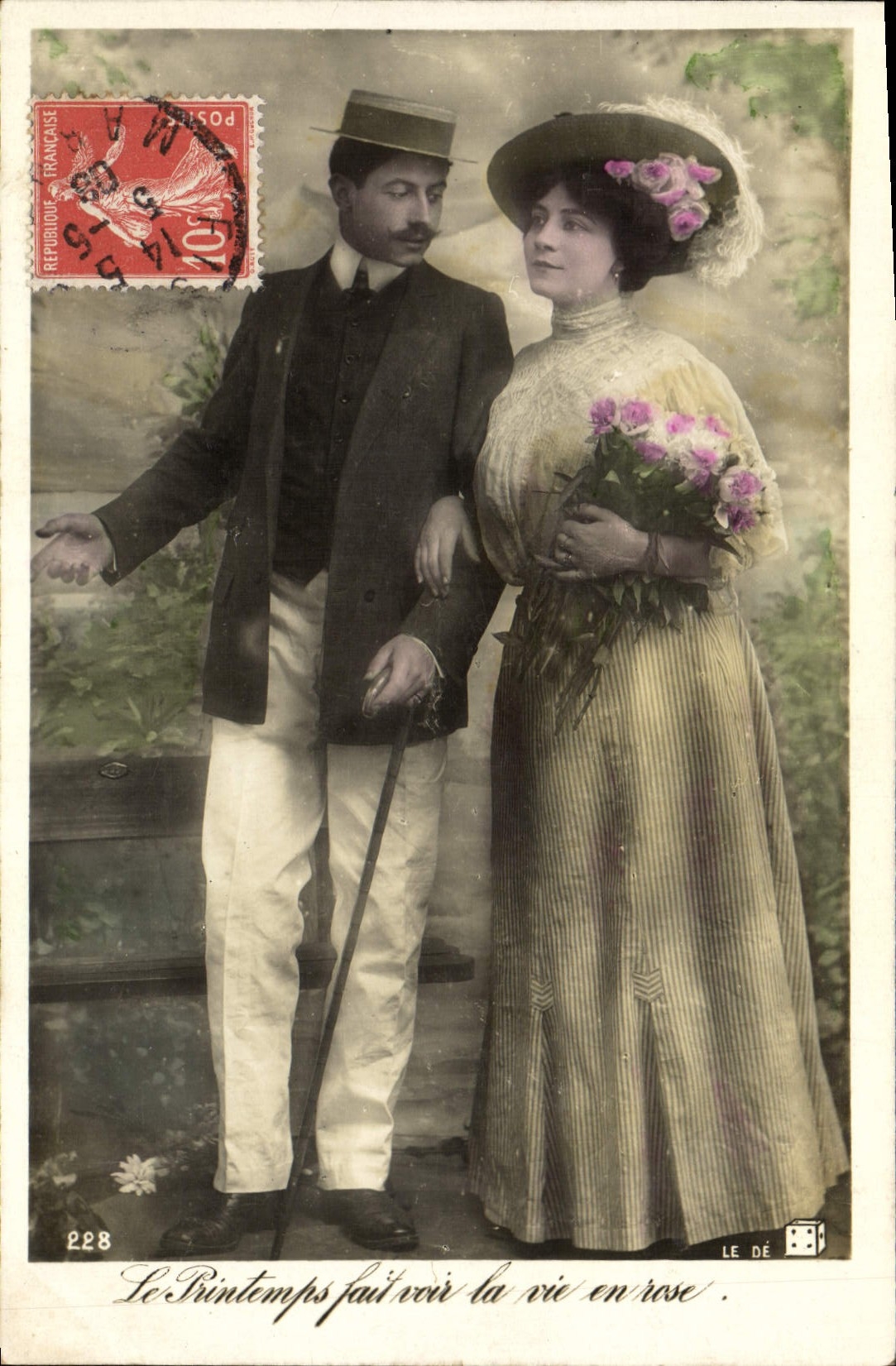 VINTAGE POSTCARD Fantasy Woman