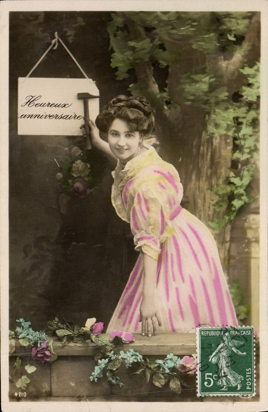 VINTAGE POSTCARD Fantasy Woman