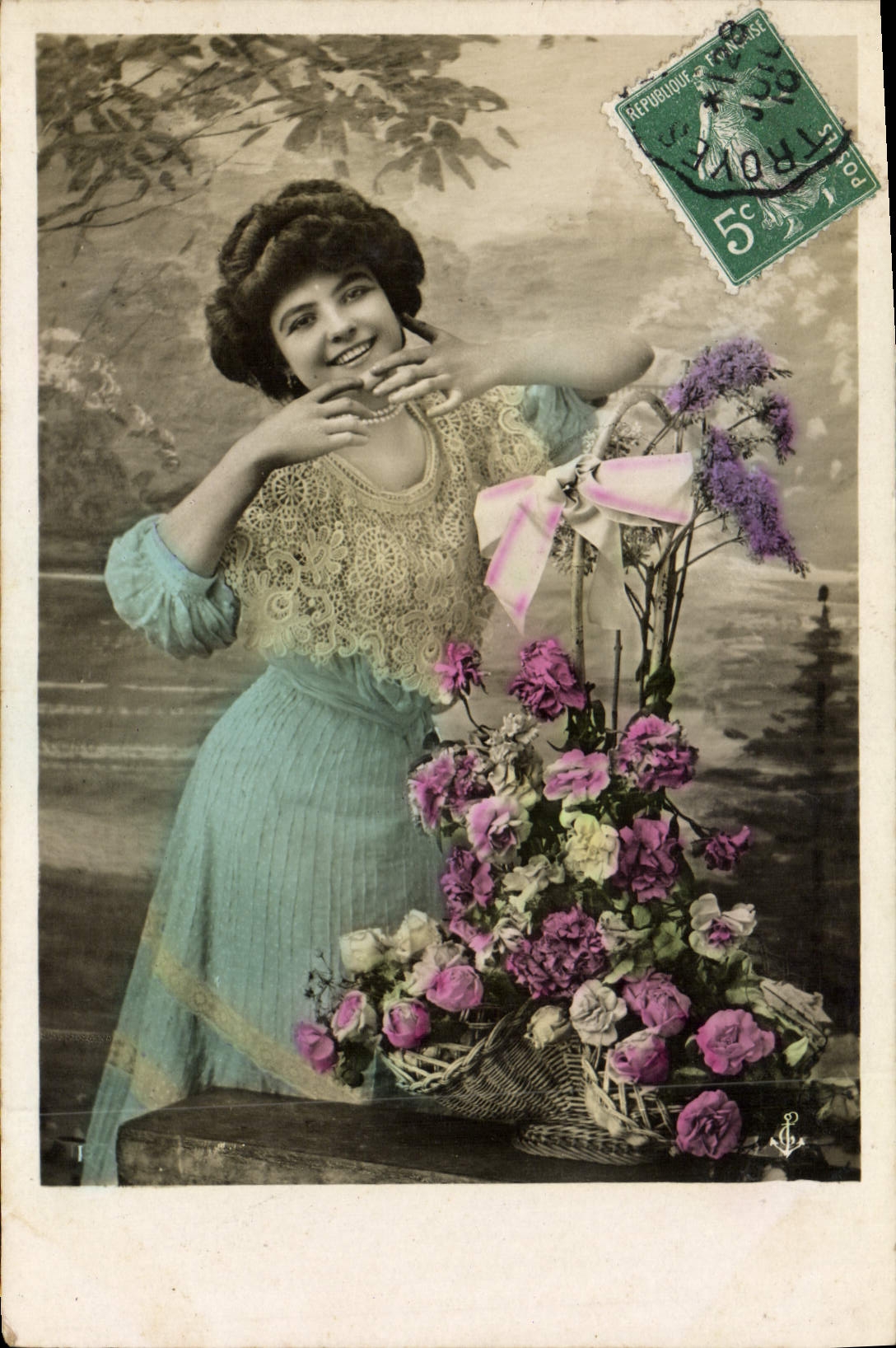 VINTAGE POSTCARD Fantasy Woman