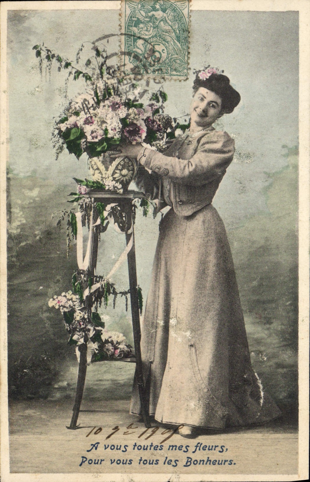 VINTAGE POSTCARD Fantasy Woman