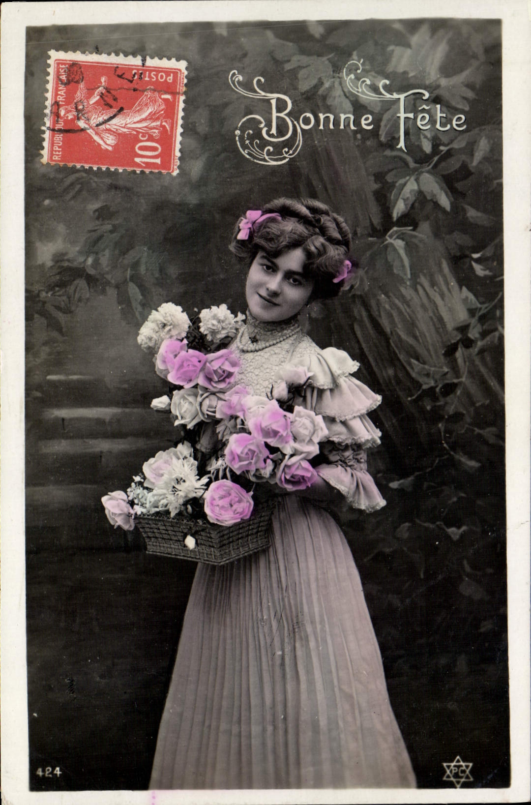 VINTAGE POSTCARD Fantasy Woman