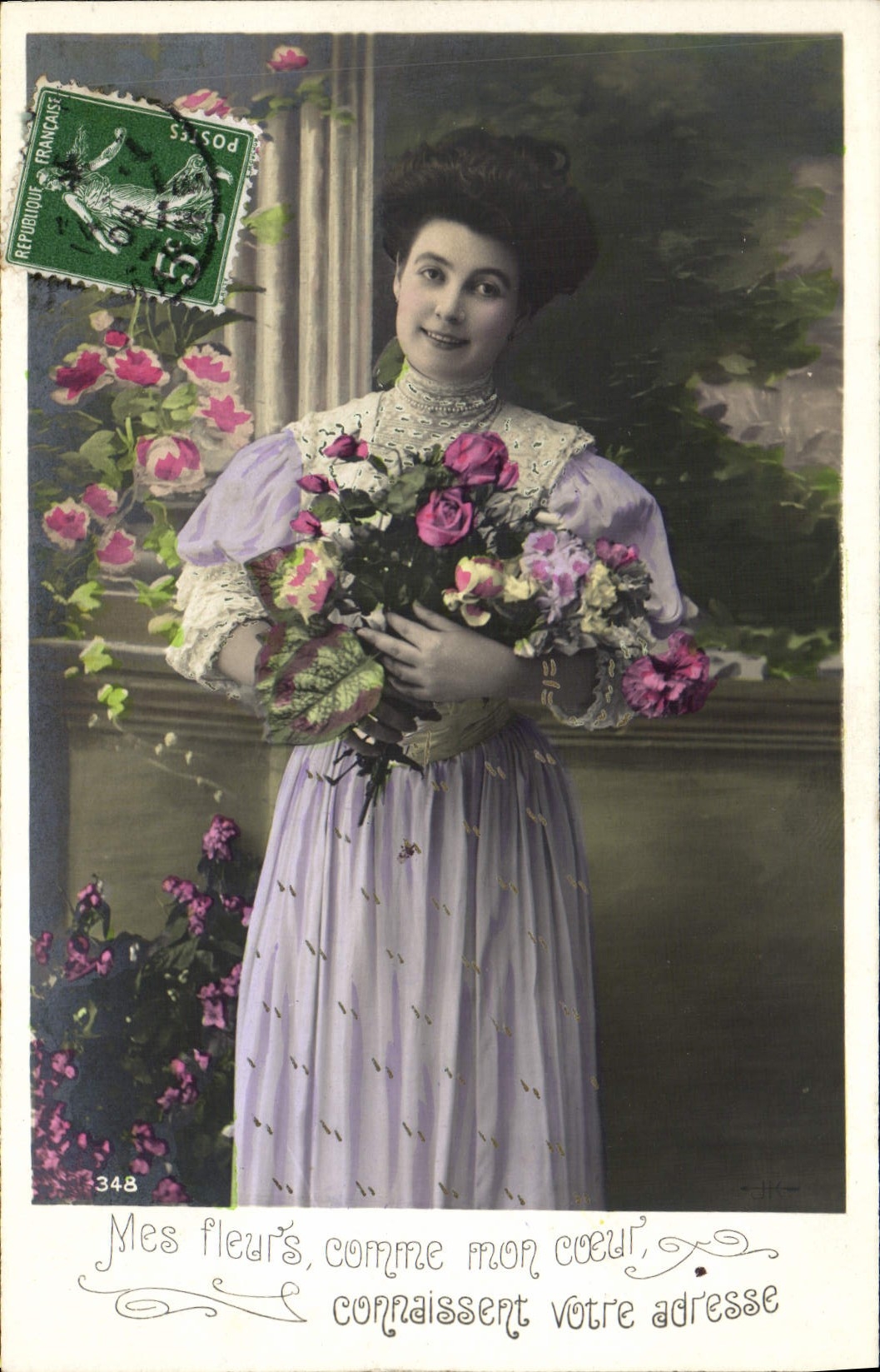 VINTAGE POSTCARD Fantasy Woman