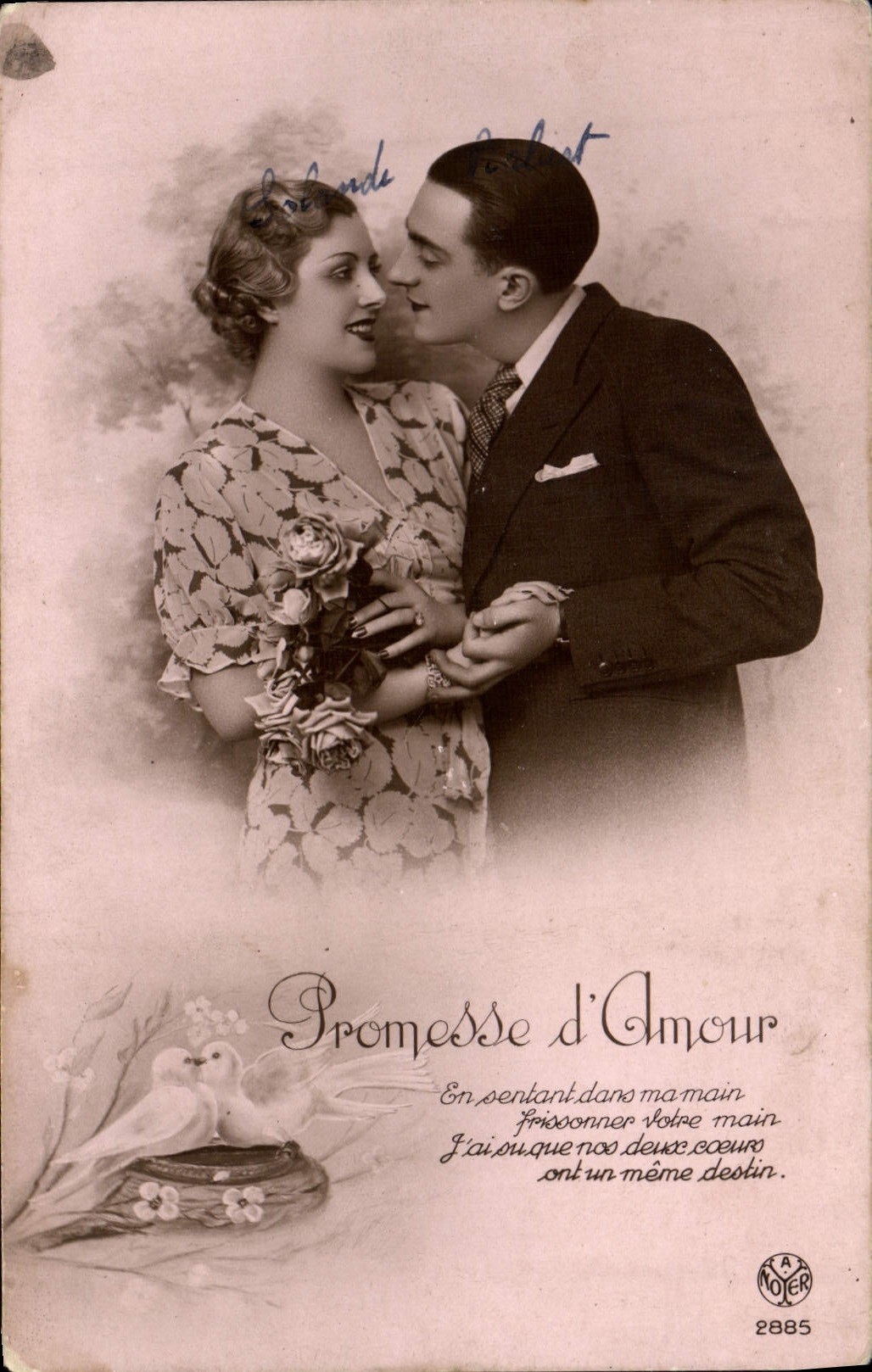 VINTAGE POSTCARD Fantasy Woman