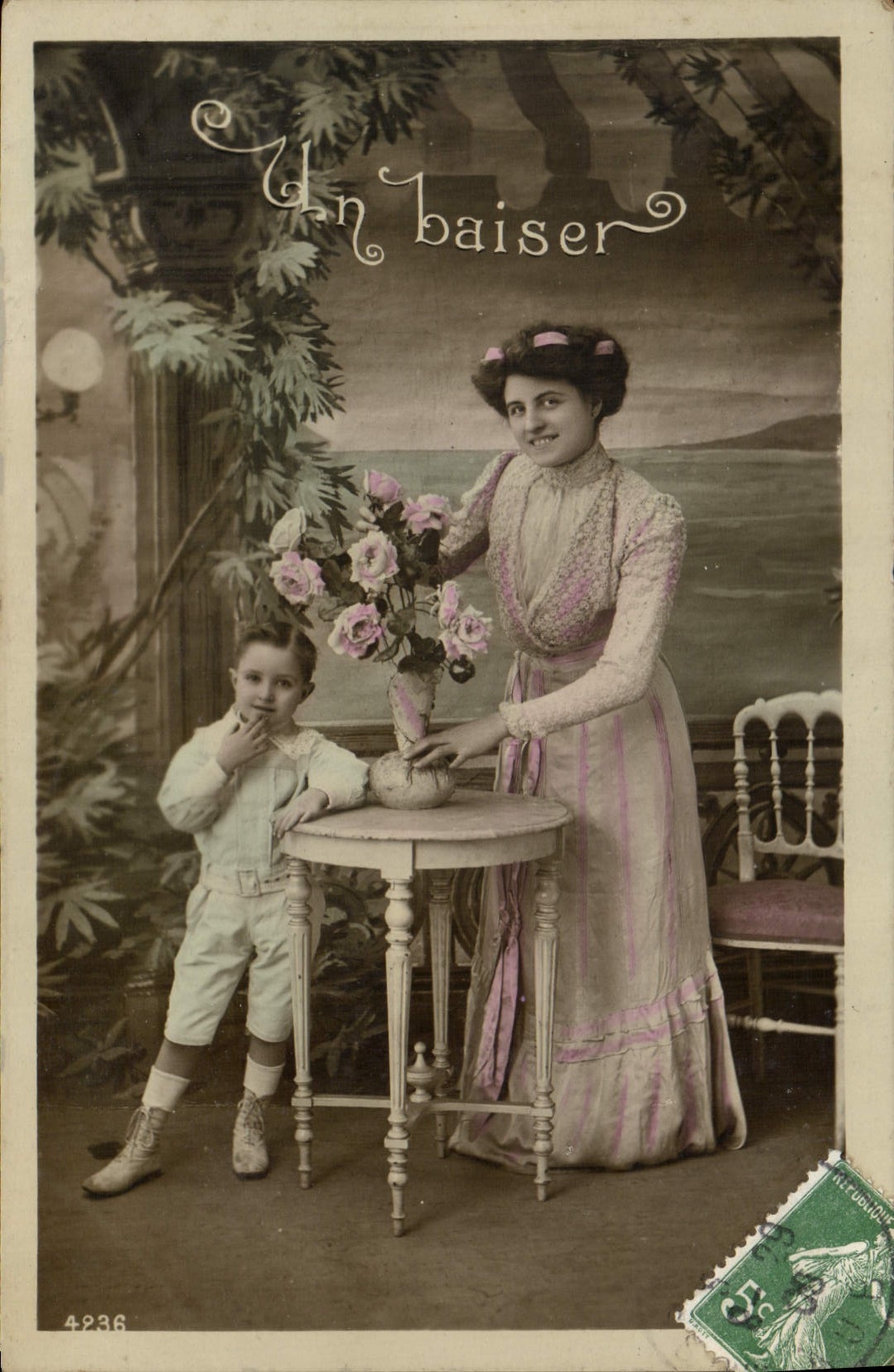 VINTAGE POSTCARD Fantasy Child wife