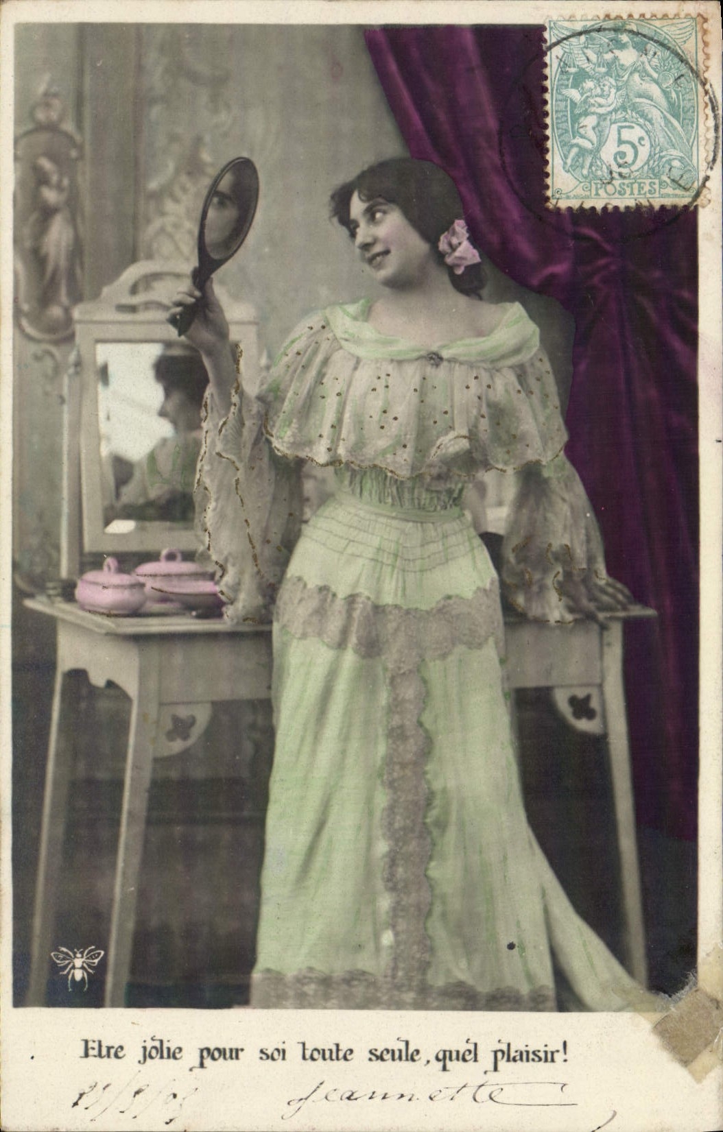 VINTAGE POSTCARD Fantasy Woman