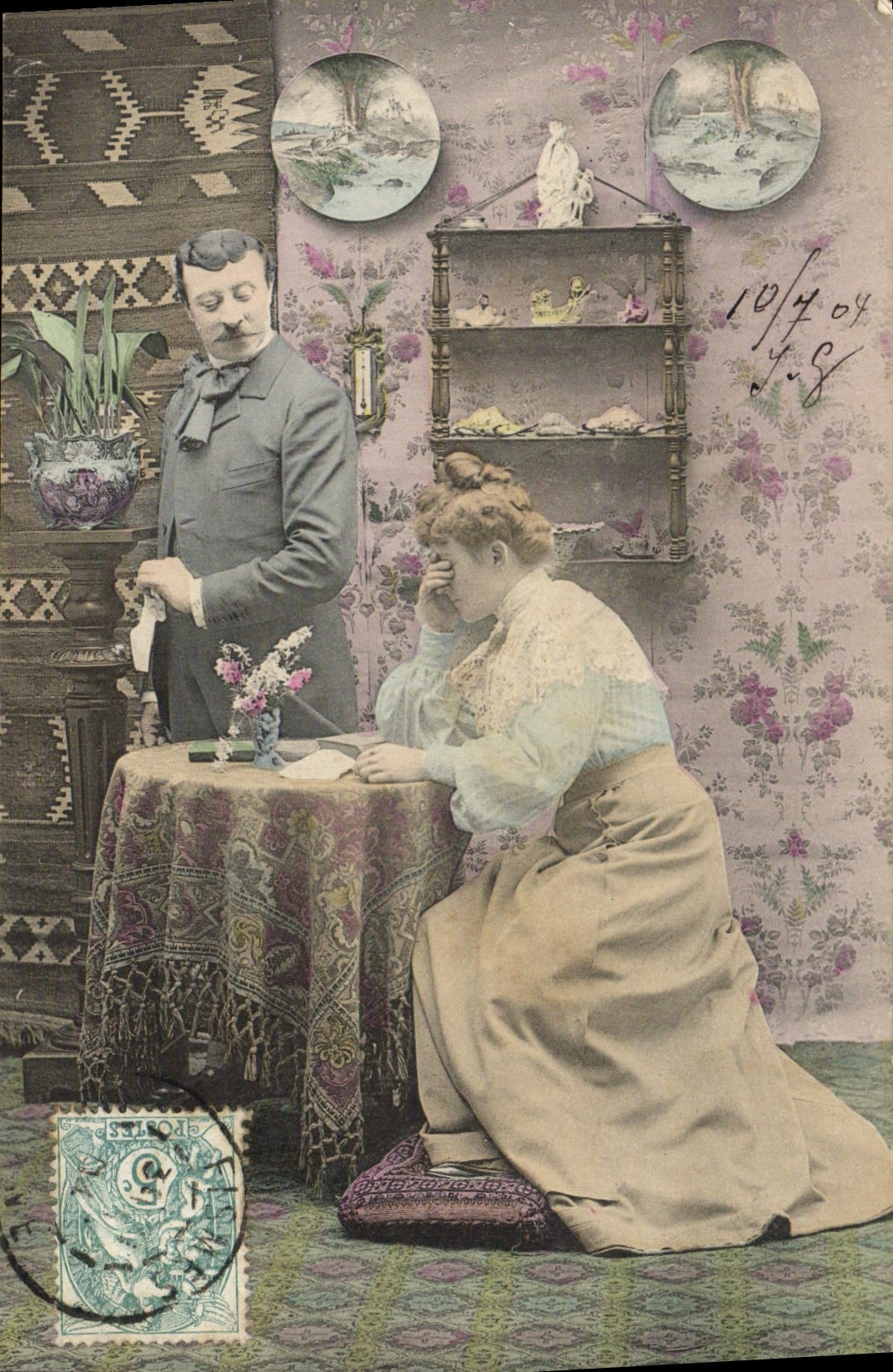 VINTAGE POSTCARD Fantasy Woman