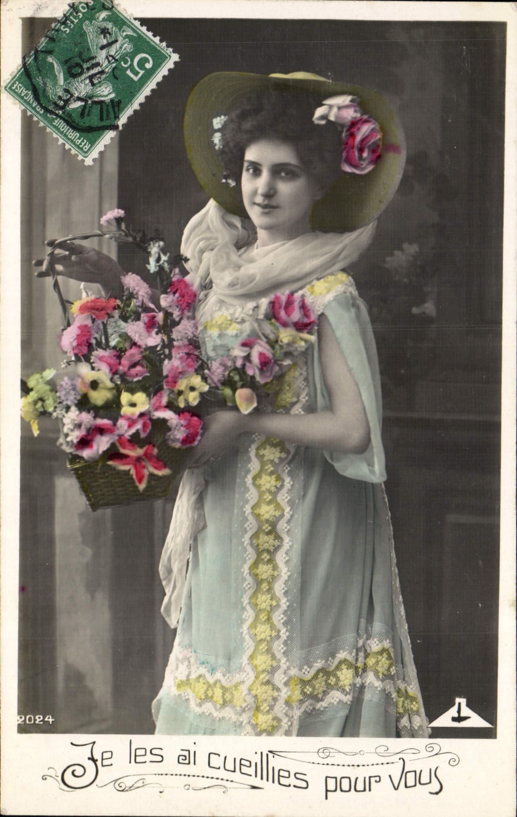 VINTAGE POSTCARD Fantasy Woman