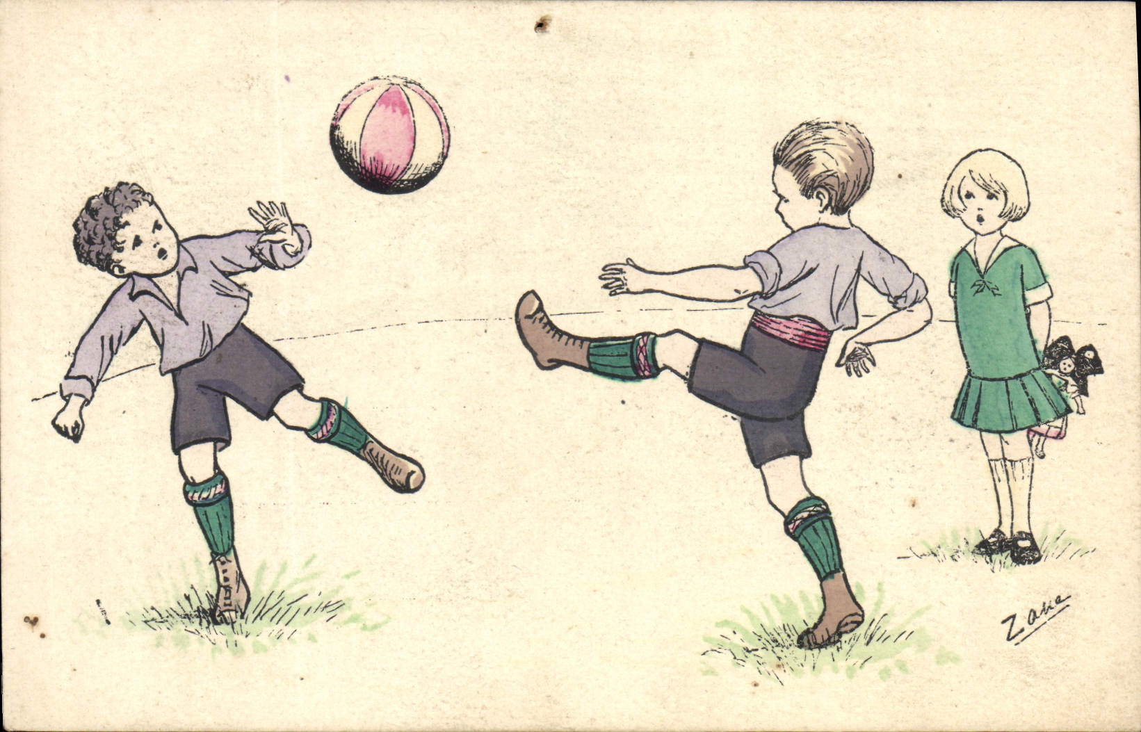 CPA Fantaisie Enfants Football Alsace