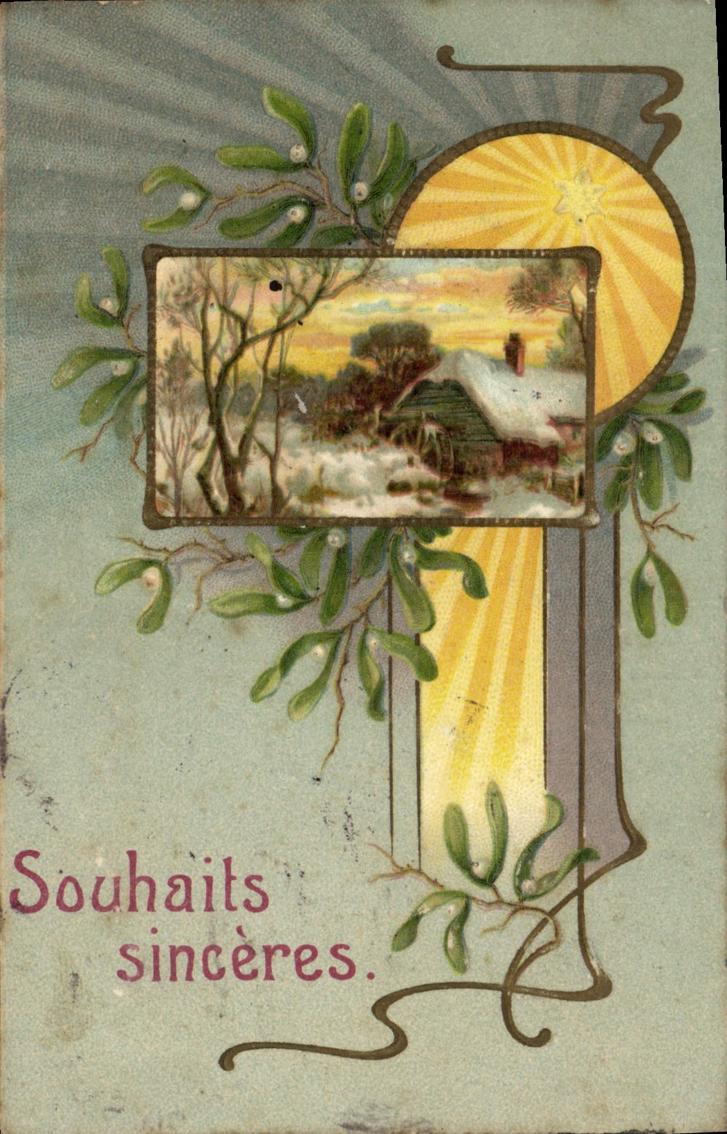 VINTAGE POSTCARD Fantasy Wishes