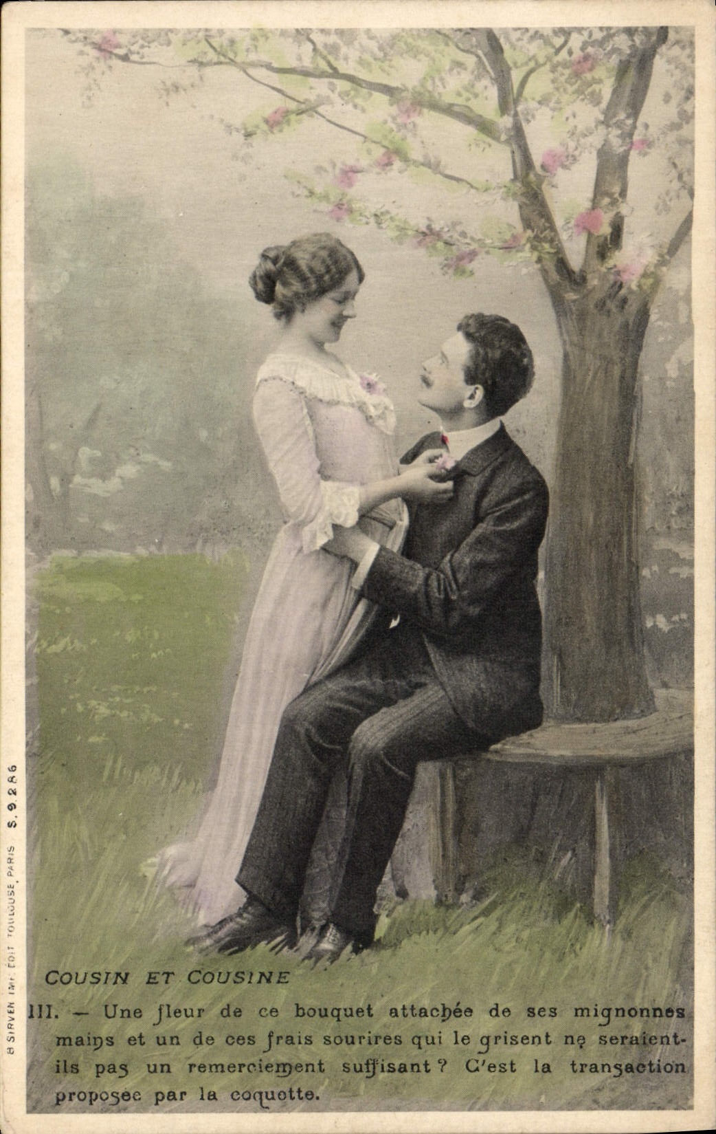 CPA Fantaisie Cousin et cousine