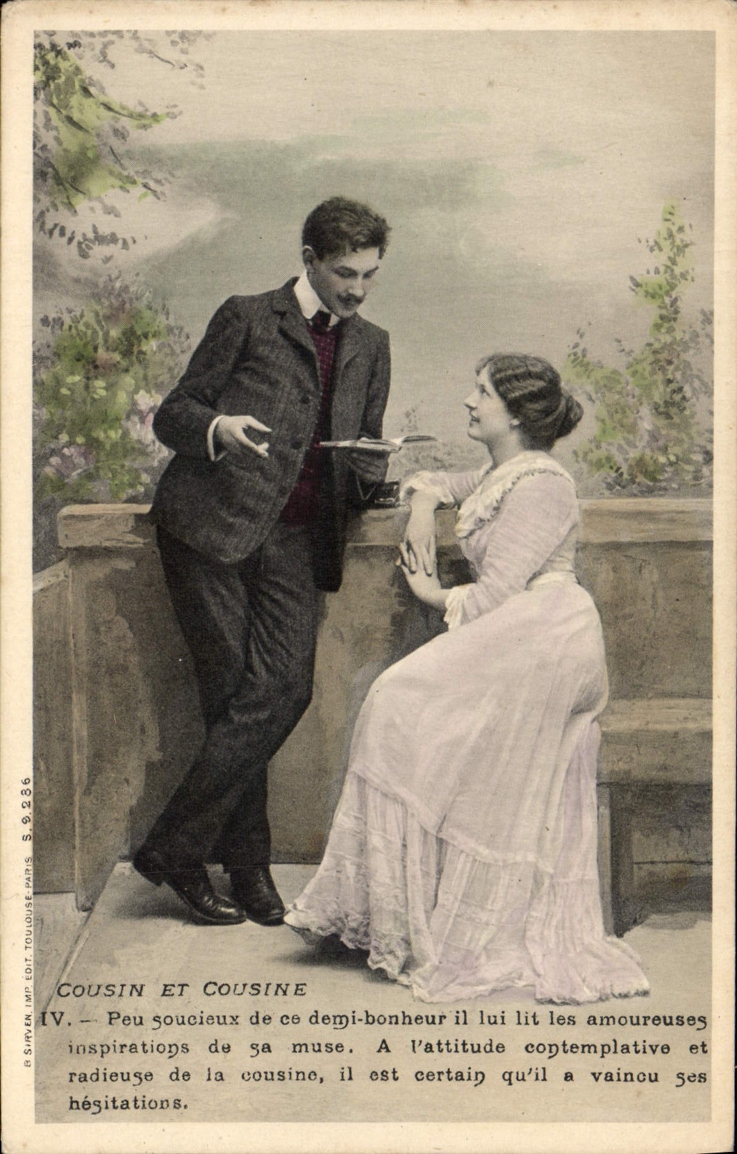 CPA Fantaisie Cousin et cousine