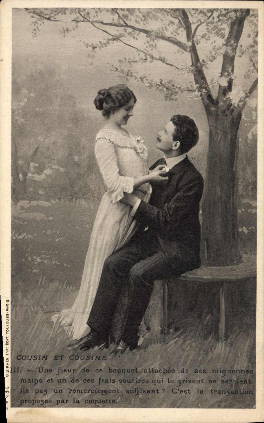 CPA Fantaisie Cousin et cousine