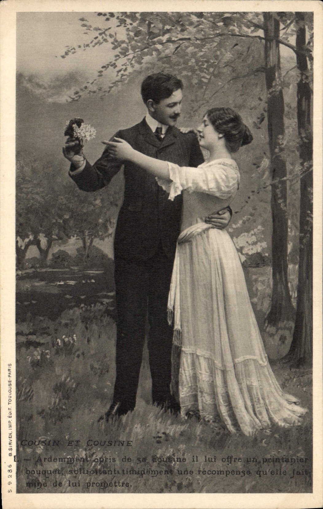 CPA Fantaisie Cousin et cousine