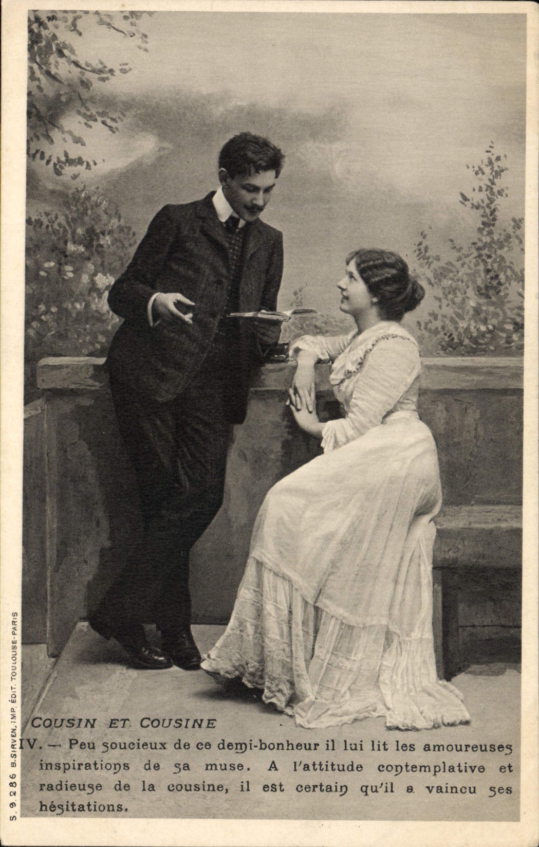 CPA Fantaisie Cousin et cousine