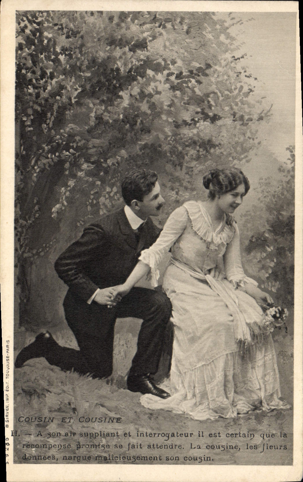 CPA Fantaisie Cousin et cousine