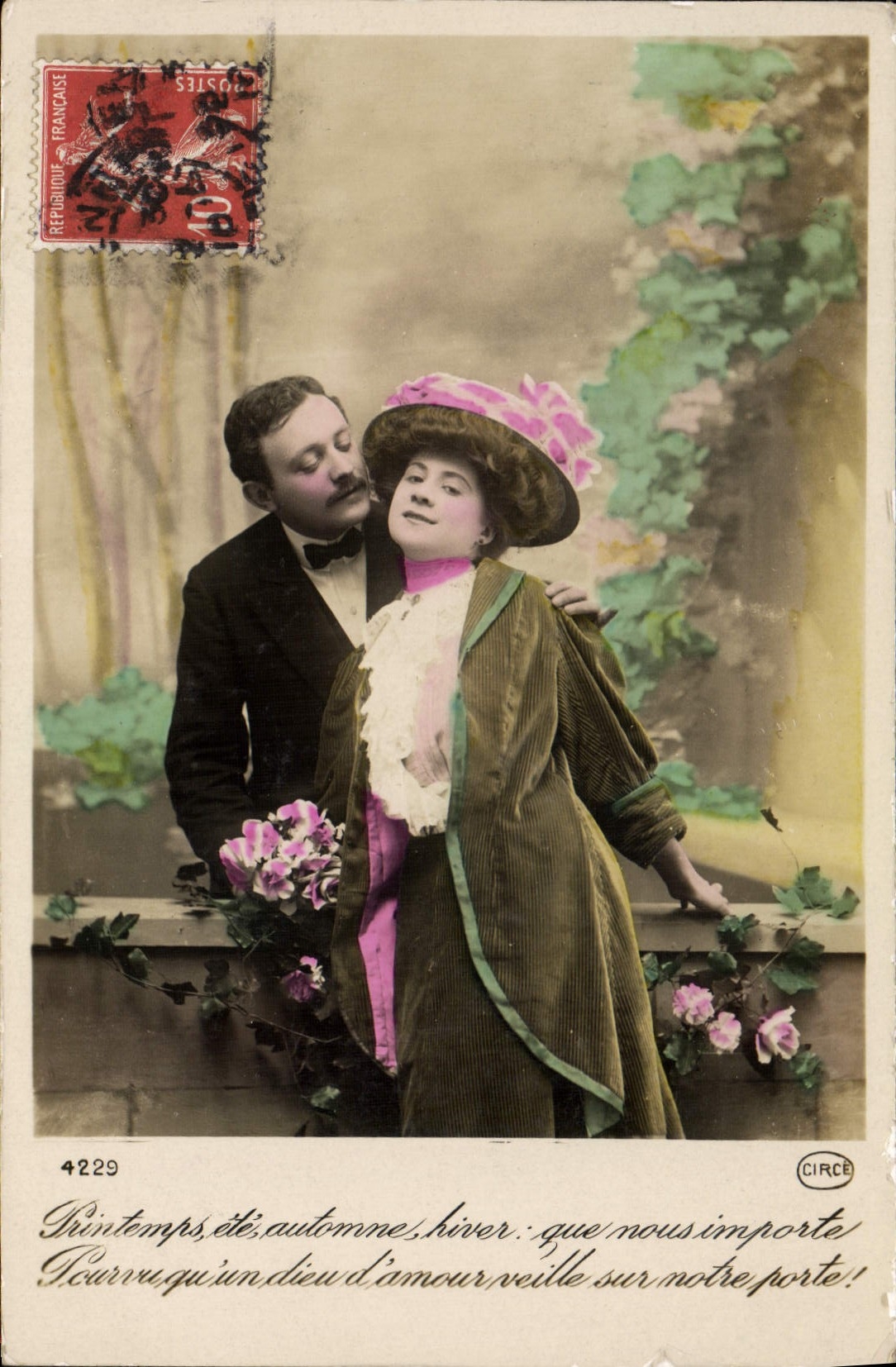 VINTAGE POSTCARD Fantasy Woman