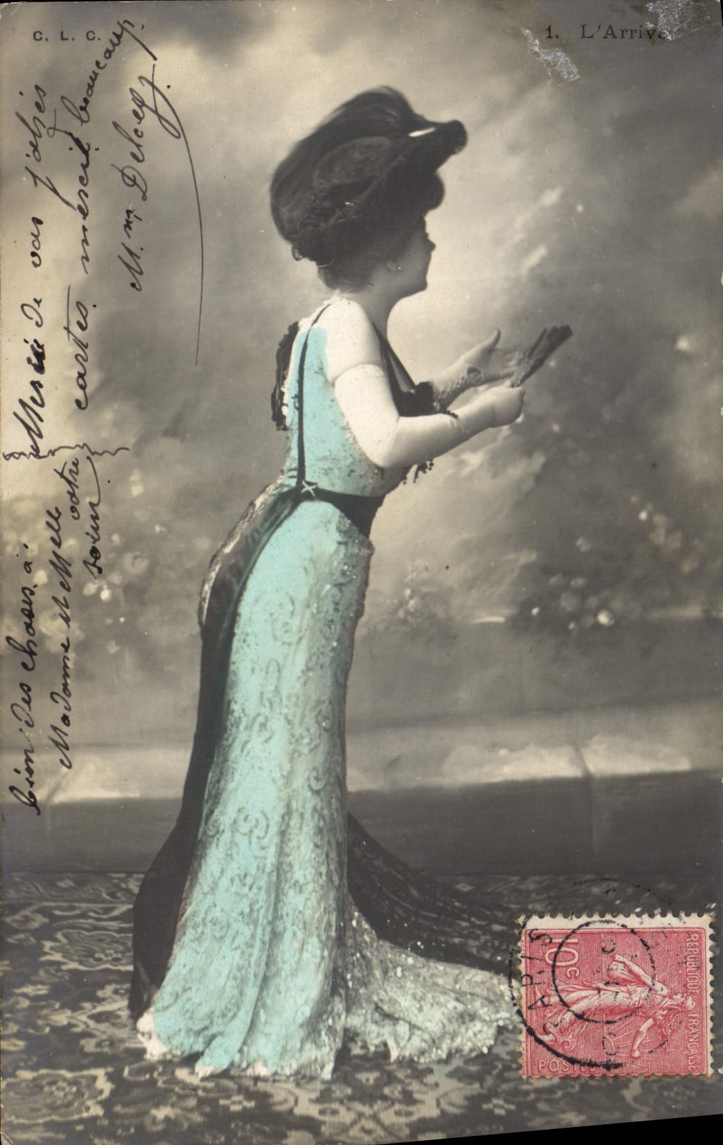 VINTAGE POSTCARD Fantasy Woman