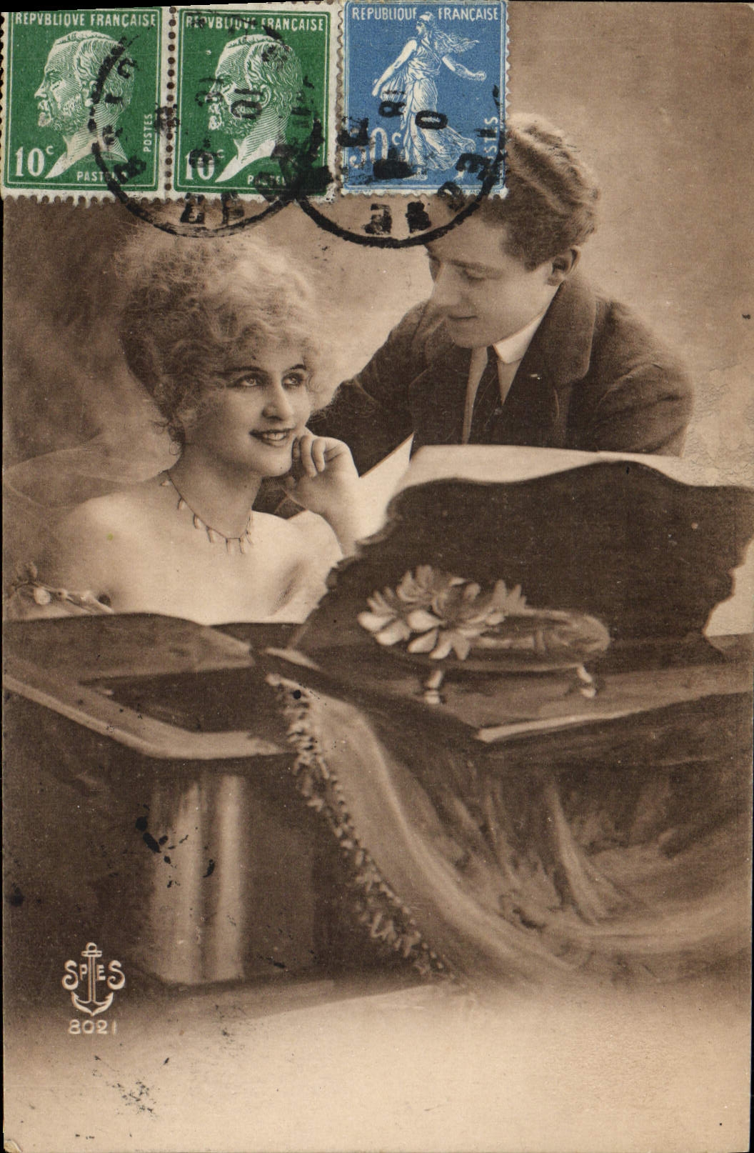 VINTAGE POSTCARD Fantasy Woman