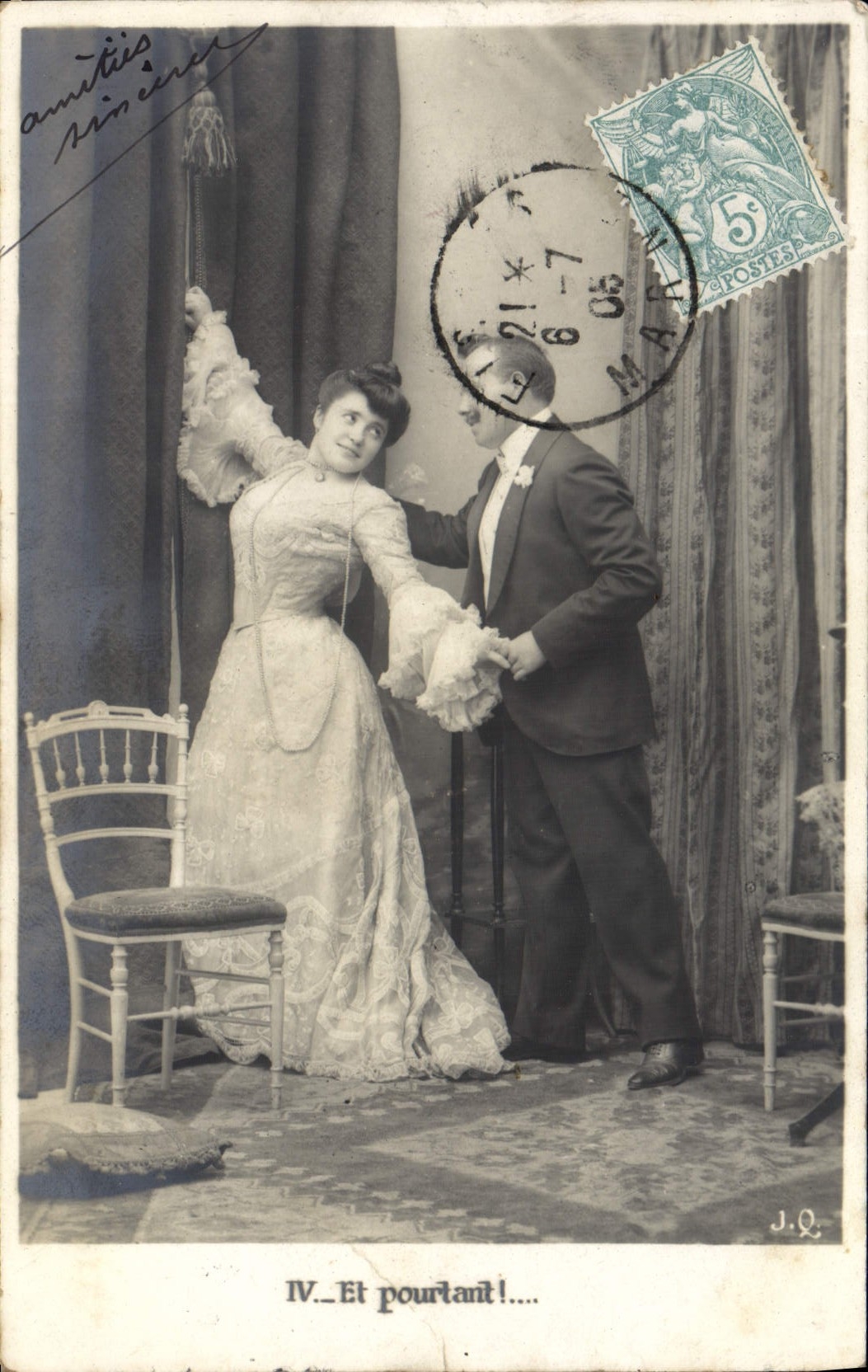 VINTAGE POSTCARD Fantasy Woman