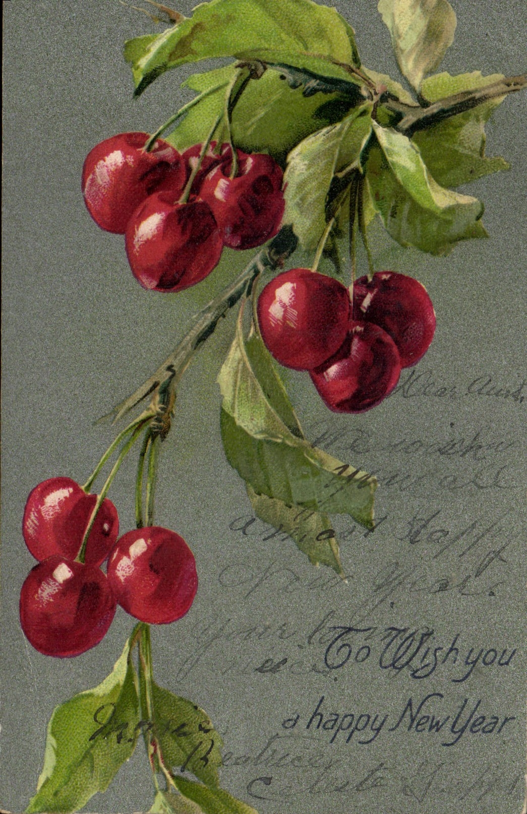 CPA Fantaisie Cerises