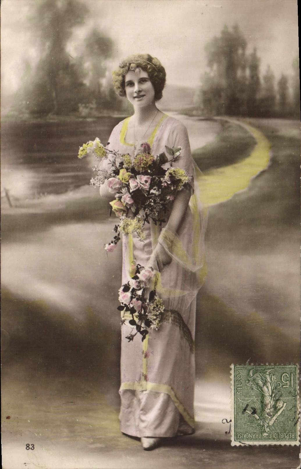 VINTAGE POSTCARD Fantasy Woman