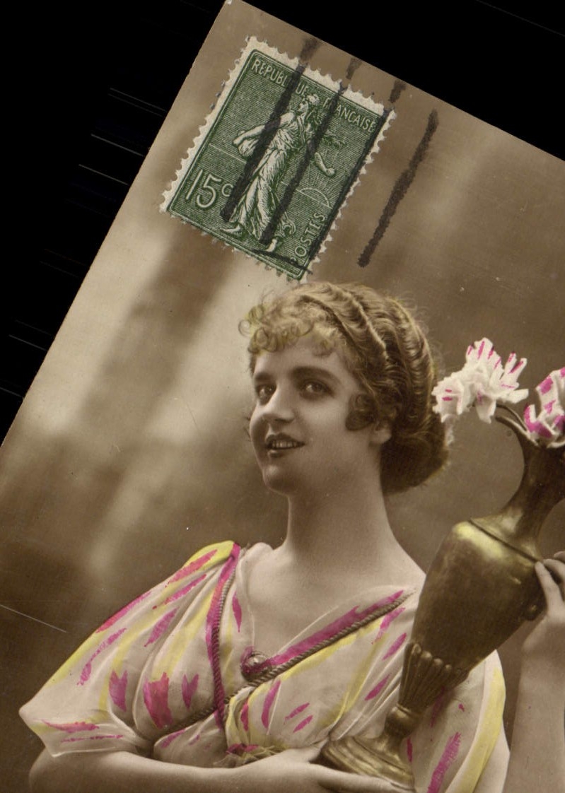 VINTAGE POSTCARD Fantasy Woman