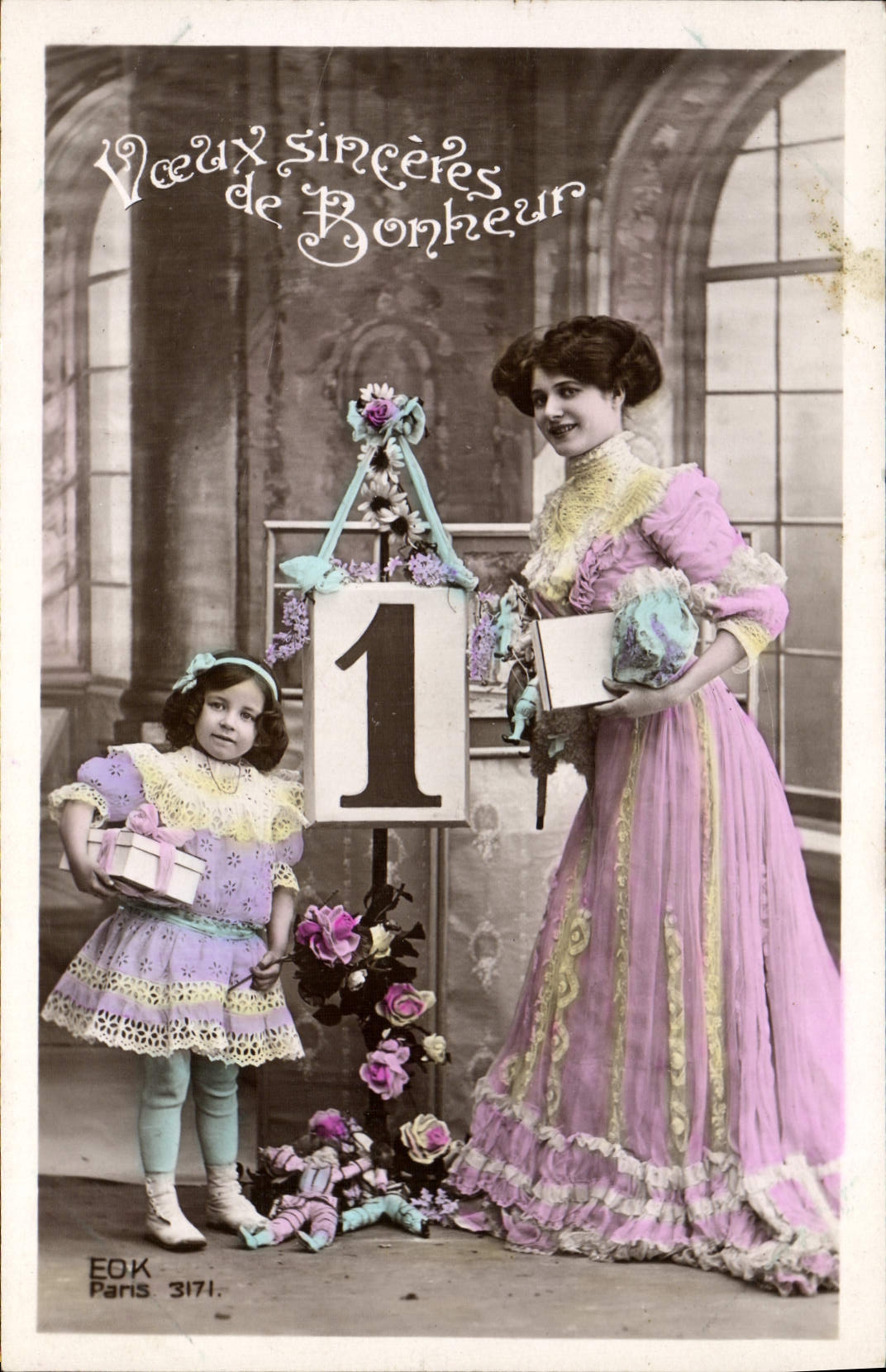 VINTAGE POSTCARD Fantasy Child wife