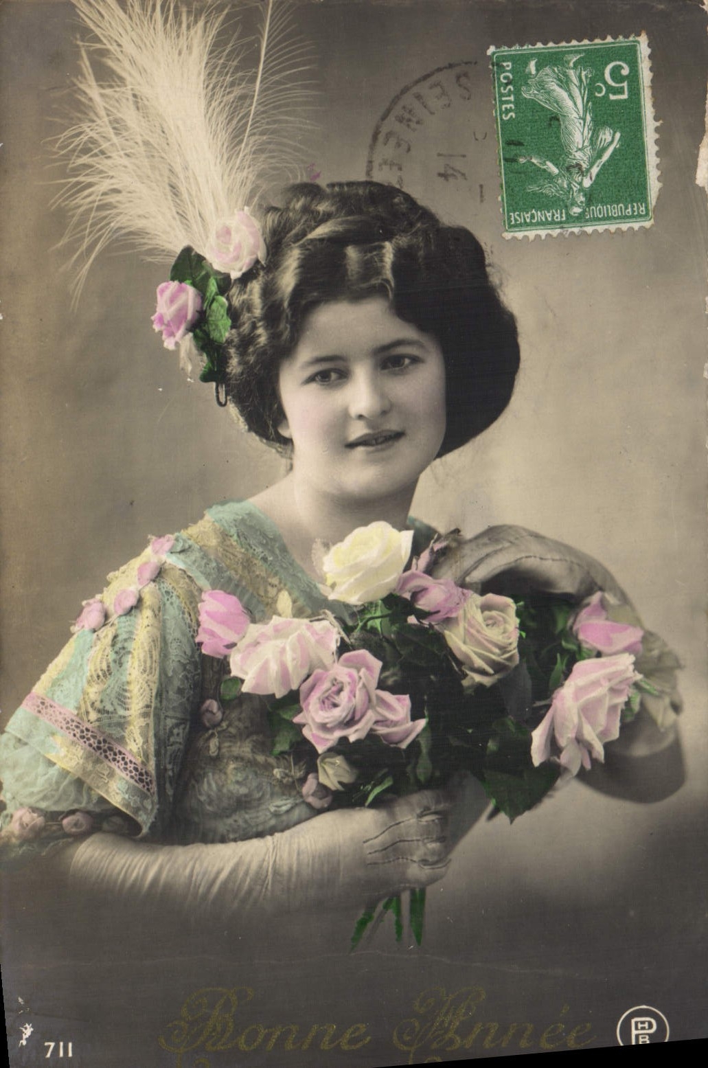 VINTAGE POSTCARD Fantasy Woman