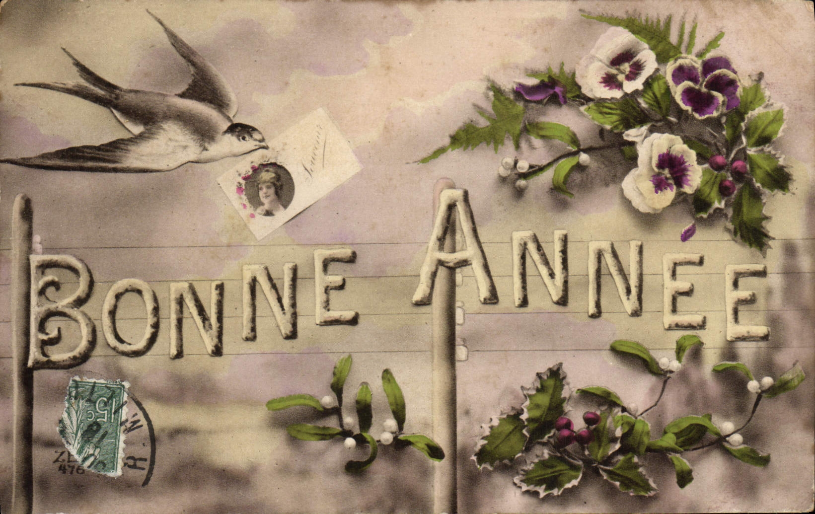 VINTAGE POSTCARD Fantasy Happy New Year