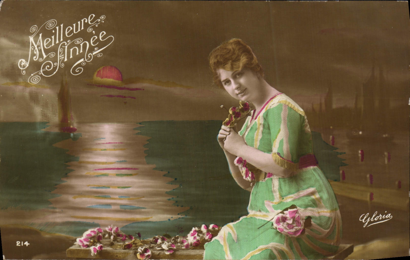 VINTAGE POSTCARD Fantasy Woman