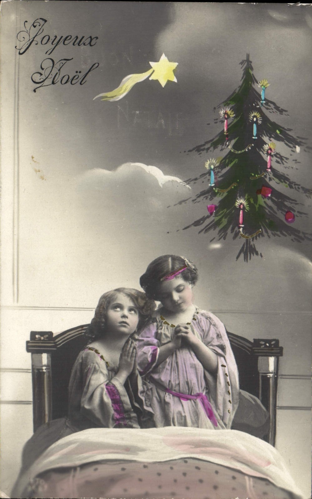 VINTAGE POSTCARD Fantasy Christmas Children
