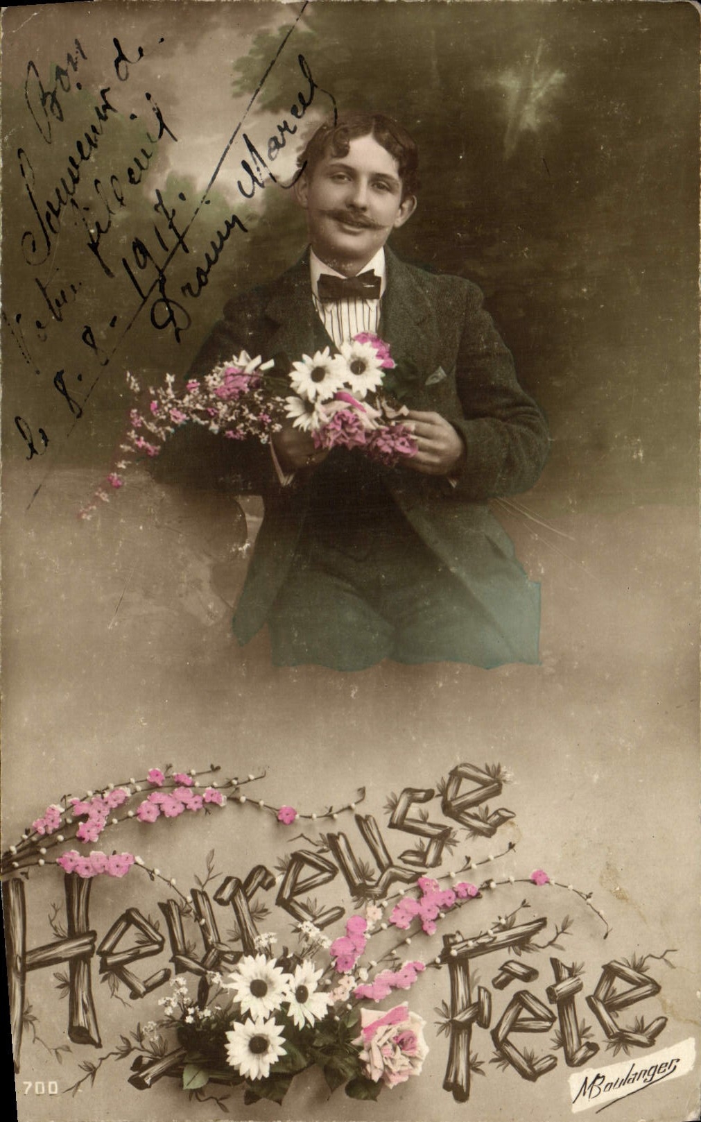 VINTAGE POSTCARD Fantasy Man