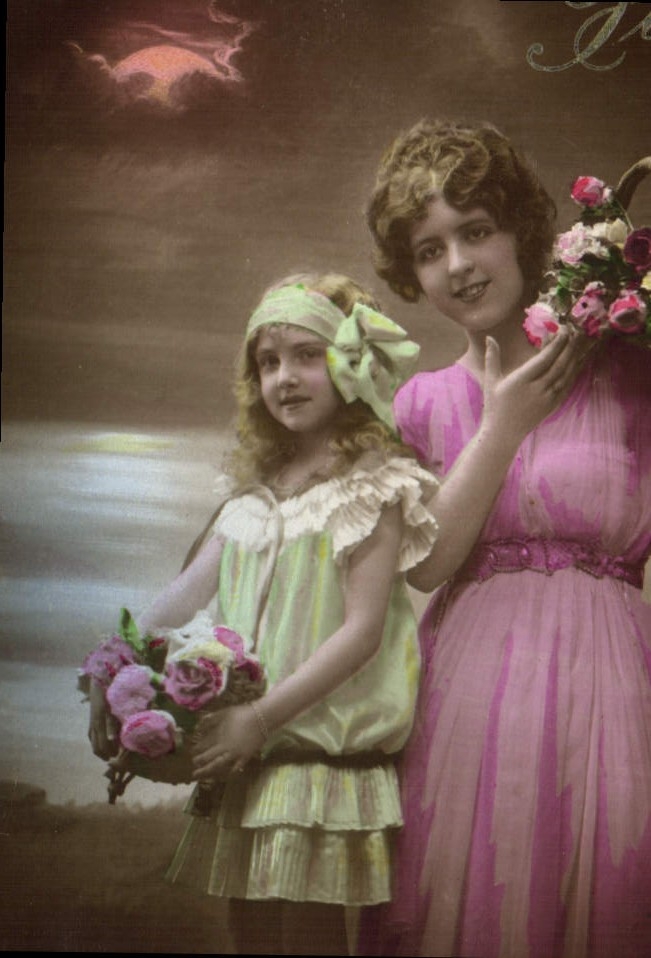 VINTAGE POSTCARD Fantasy Child wife