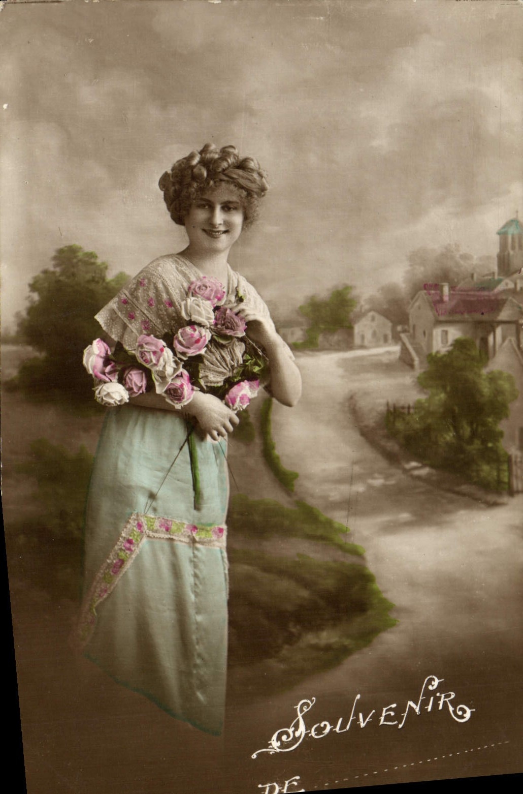 VINTAGE POSTCARD Fantasy Woman