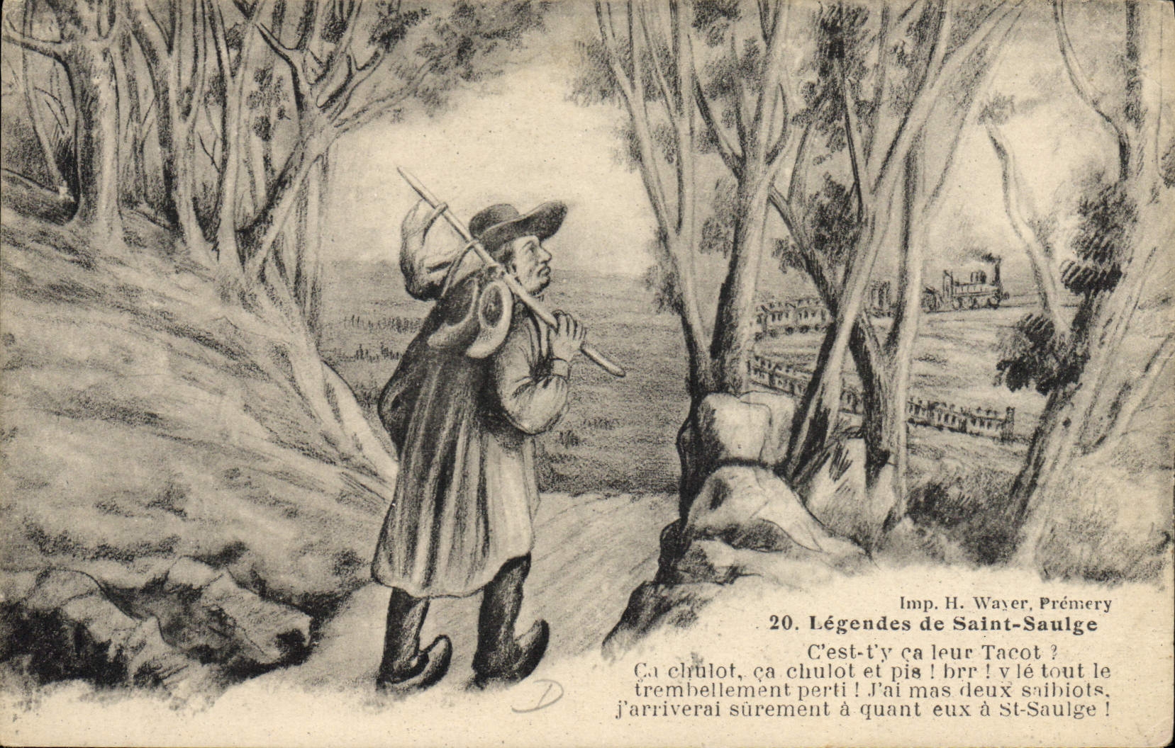 CPA Fantaisie Legendes de Saint Saulge 