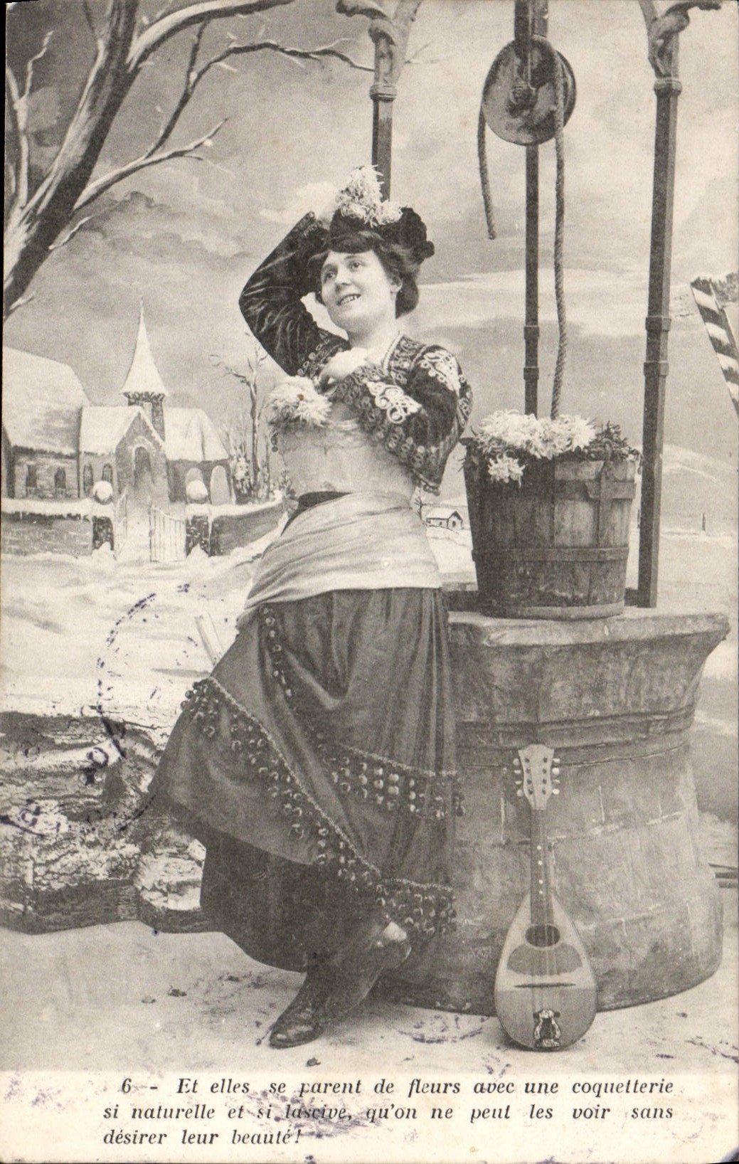 VINTAGE POSTCARD Fantasy Woman