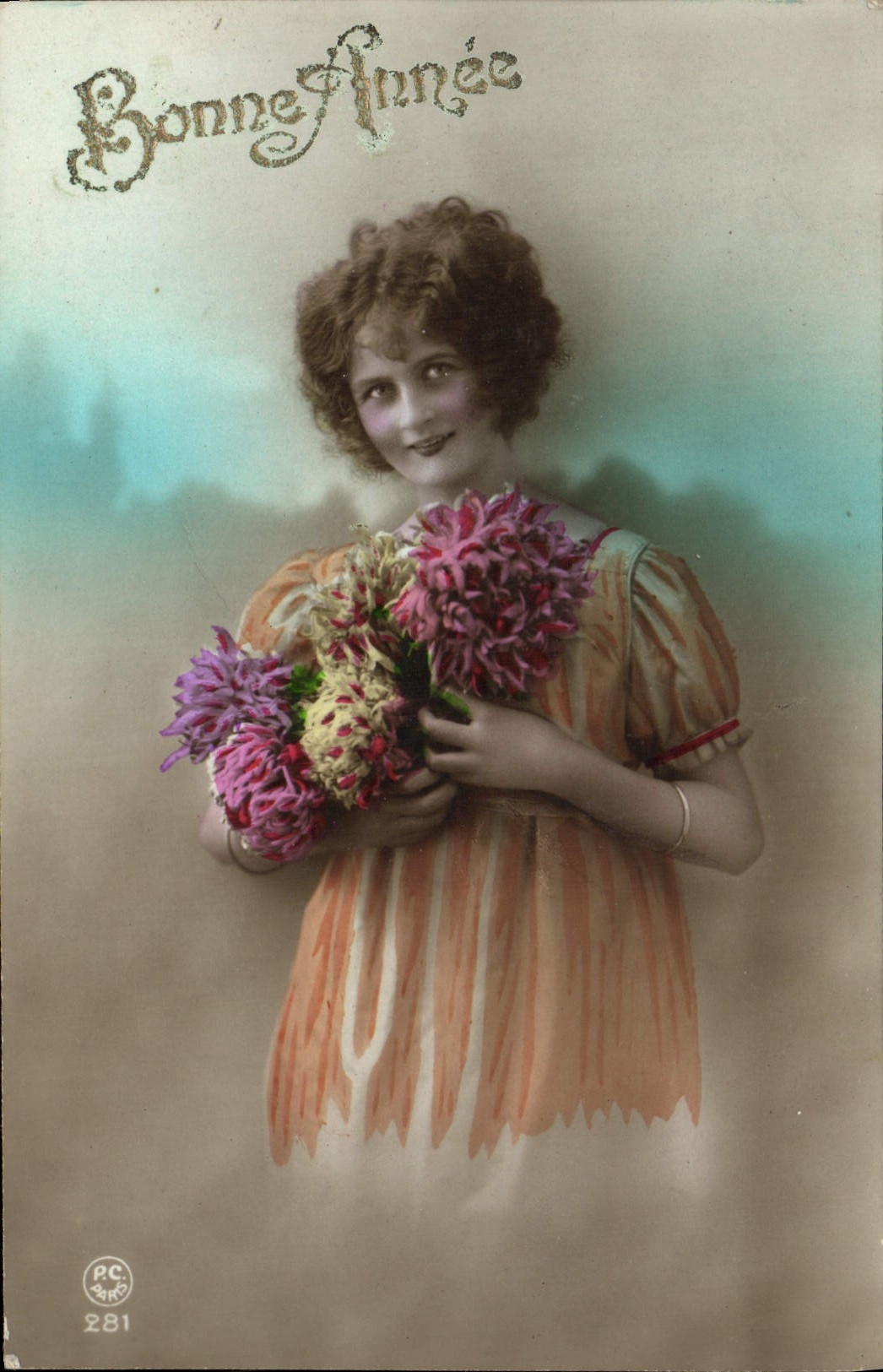 VINTAGE POSTCARD Fantasy Woman