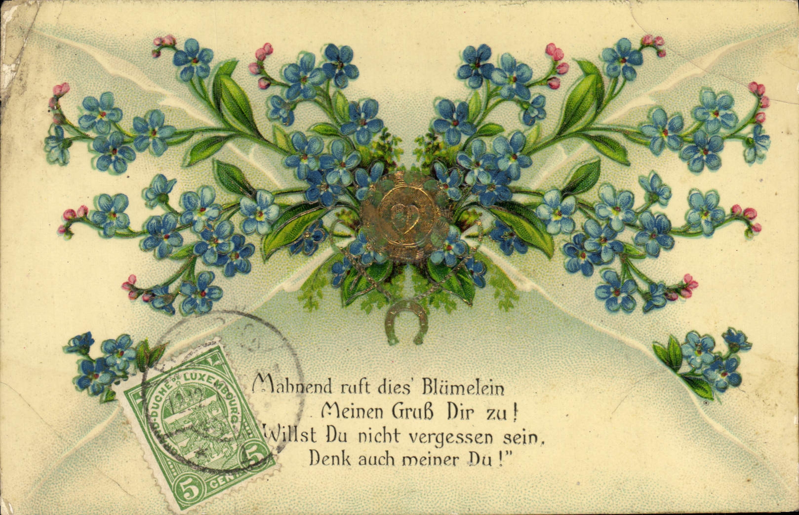 VINTAGE POSTCARD Fantasy Flowers