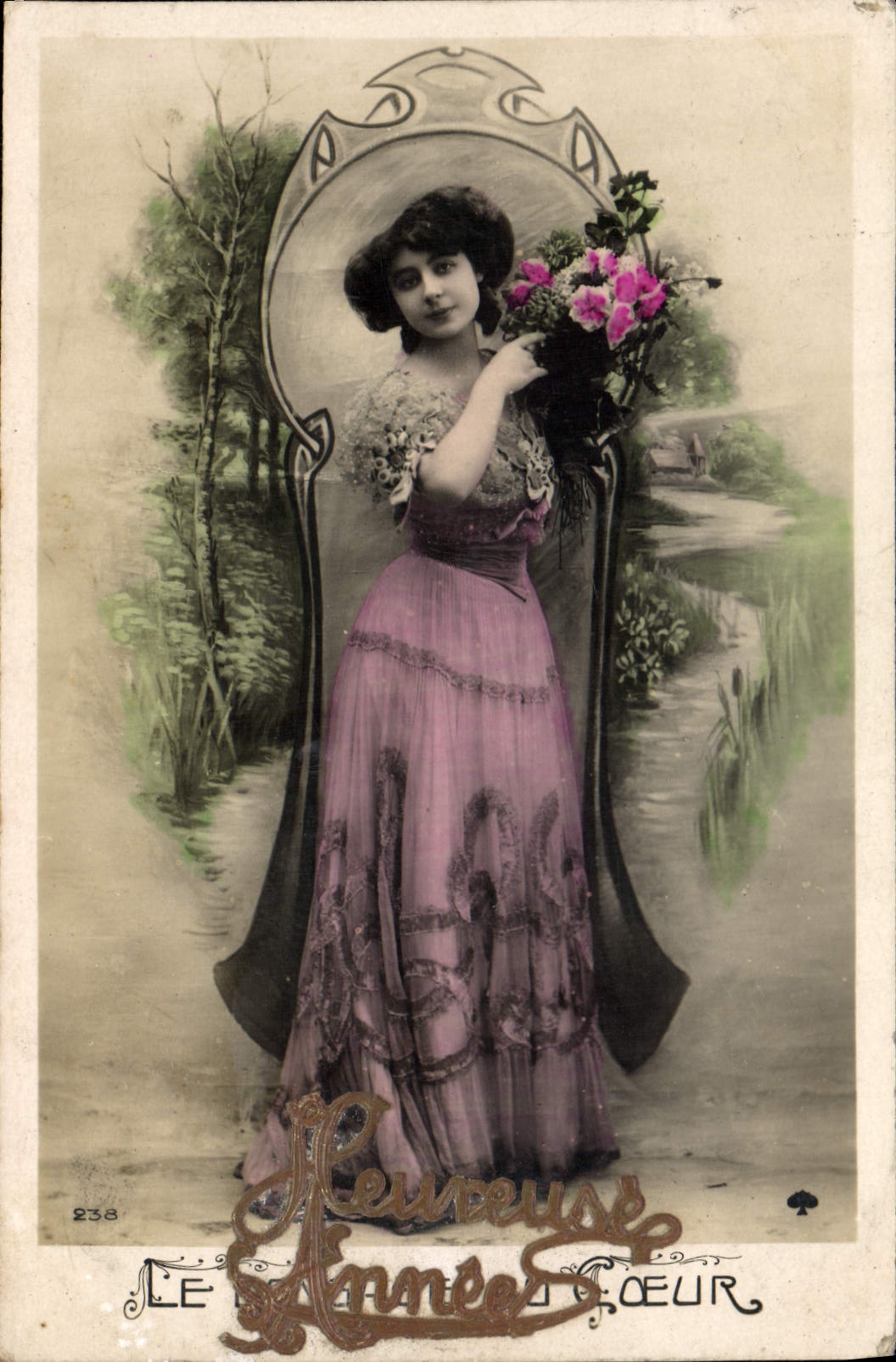 VINTAGE POSTCARD Fantasy Woman