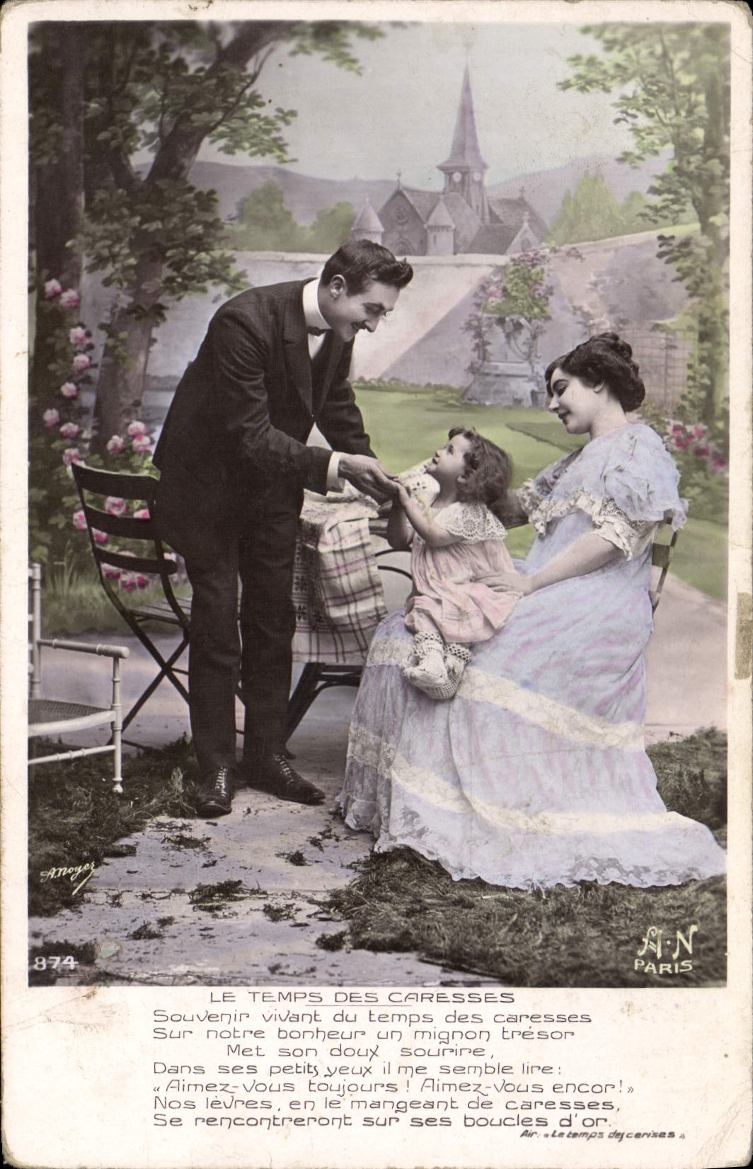 VINTAGE POSTCARD Fantasy Child wife