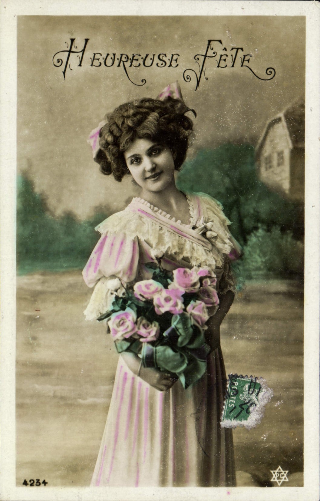 VINTAGE POSTCARD Fantasy Woman