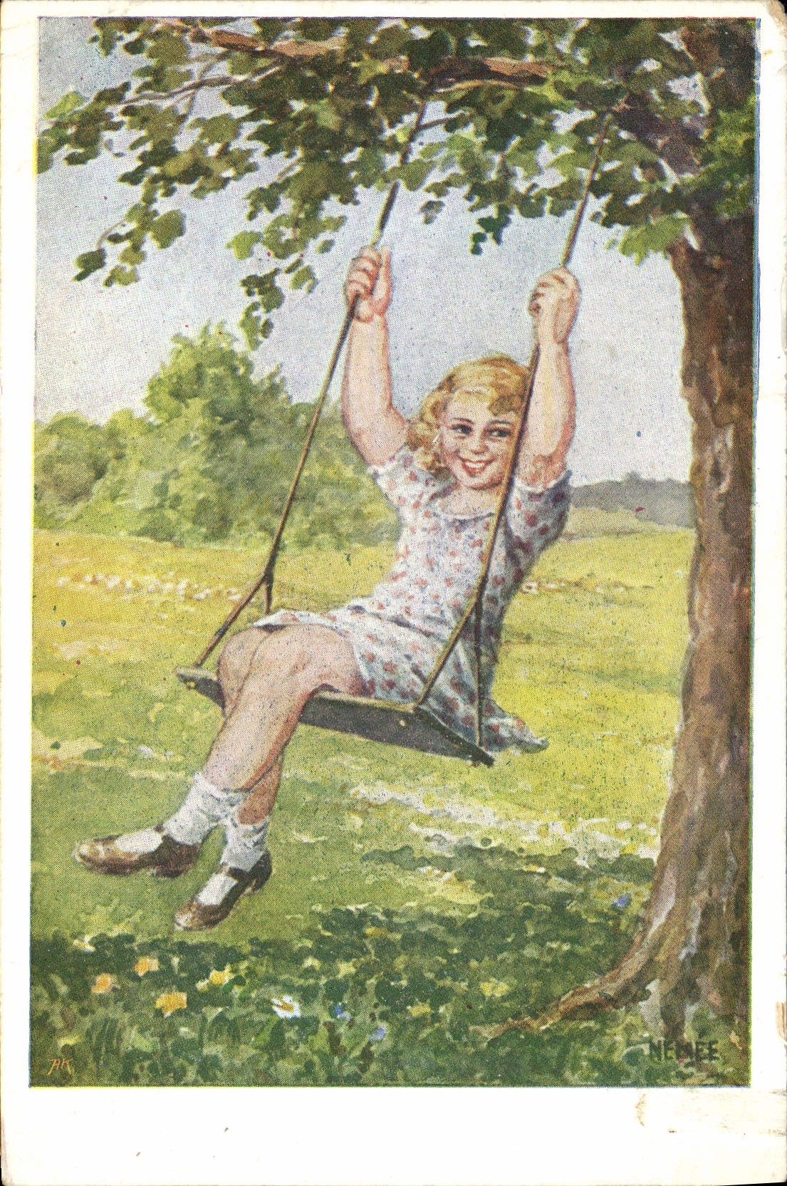 VINTAGE POSTCARD Fantasy Child