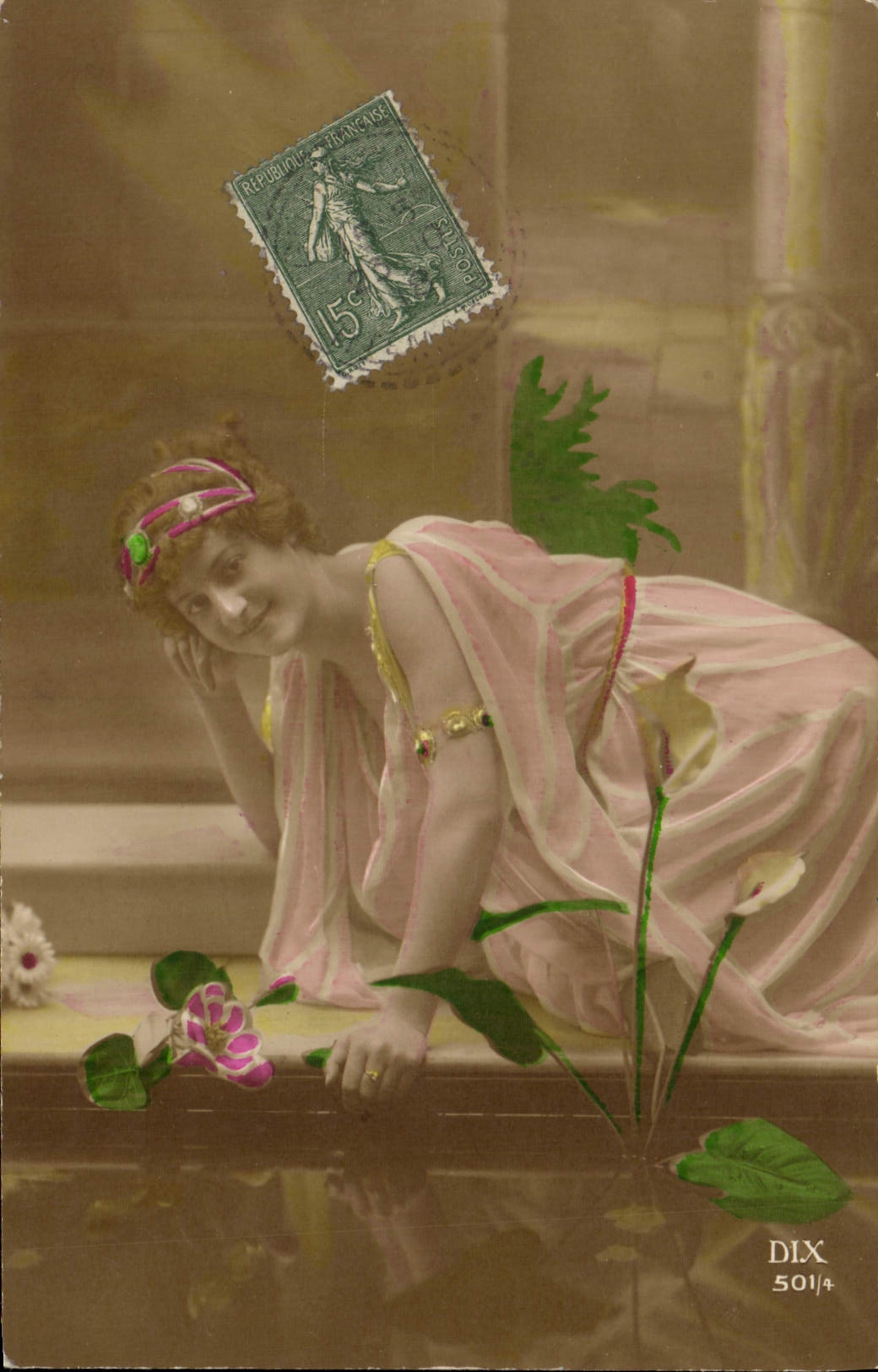 VINTAGE POSTCARD Fantasy Woman