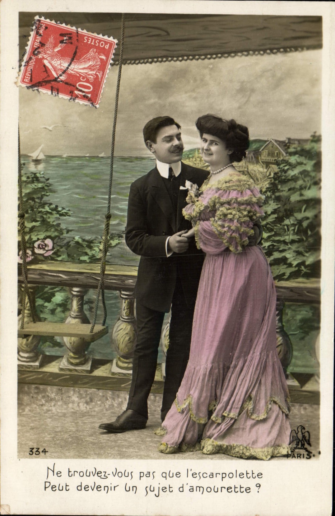 VINTAGE POSTCARD Fantasy Woman