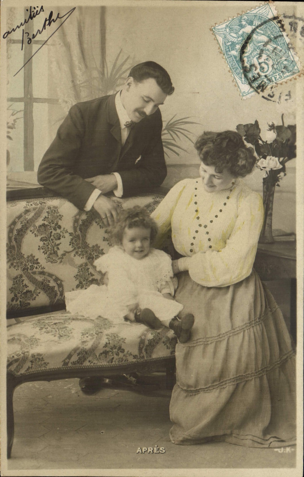 VINTAGE POSTCARD Fantasy Child wife Baby