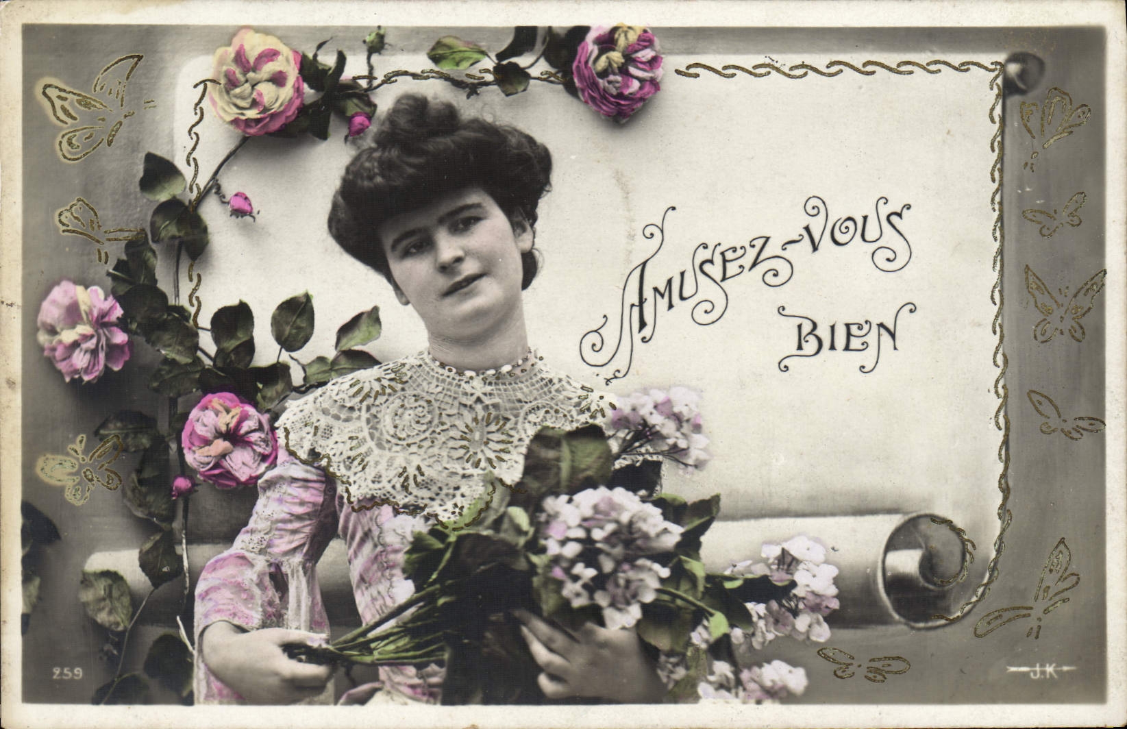 VINTAGE POSTCARD Fantasy Woman