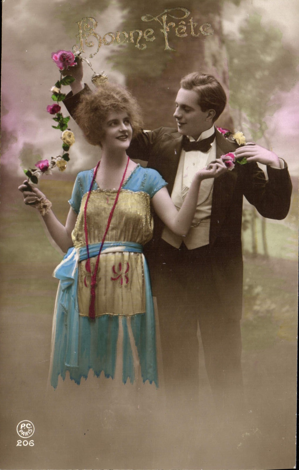 VINTAGE POSTCARD Fantasy Woman