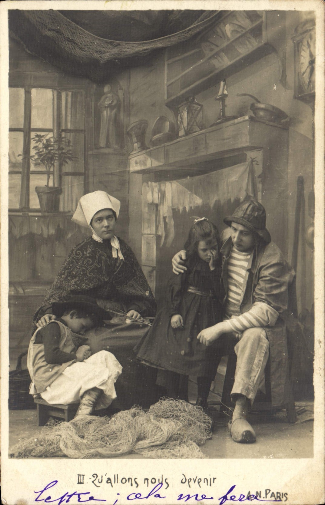 VINTAGE POSTCARD Fantasy Woman Sailor